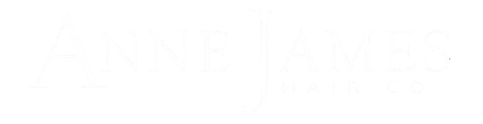 Anne James Hair Salon logo in white